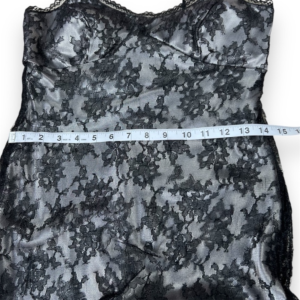 Vintage Alfred Angelo Floral Lace Slip Dress Womens 5/6 Formal Whimsigoth Witchy - Picture 4 of 9